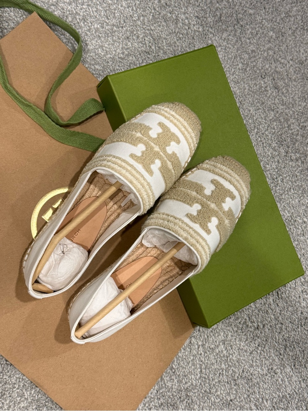 Tory Burch Double T Espadrille Slip-On Flats